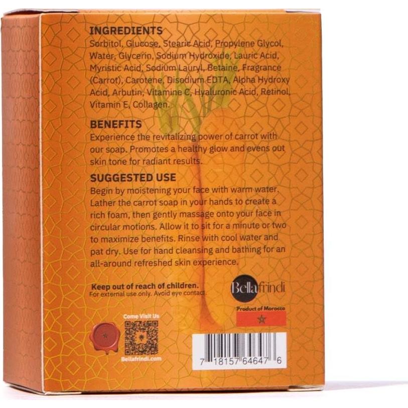 Jabón de Zanahoria Marroquí Bellafrindi 200g - Vegano y Natural
