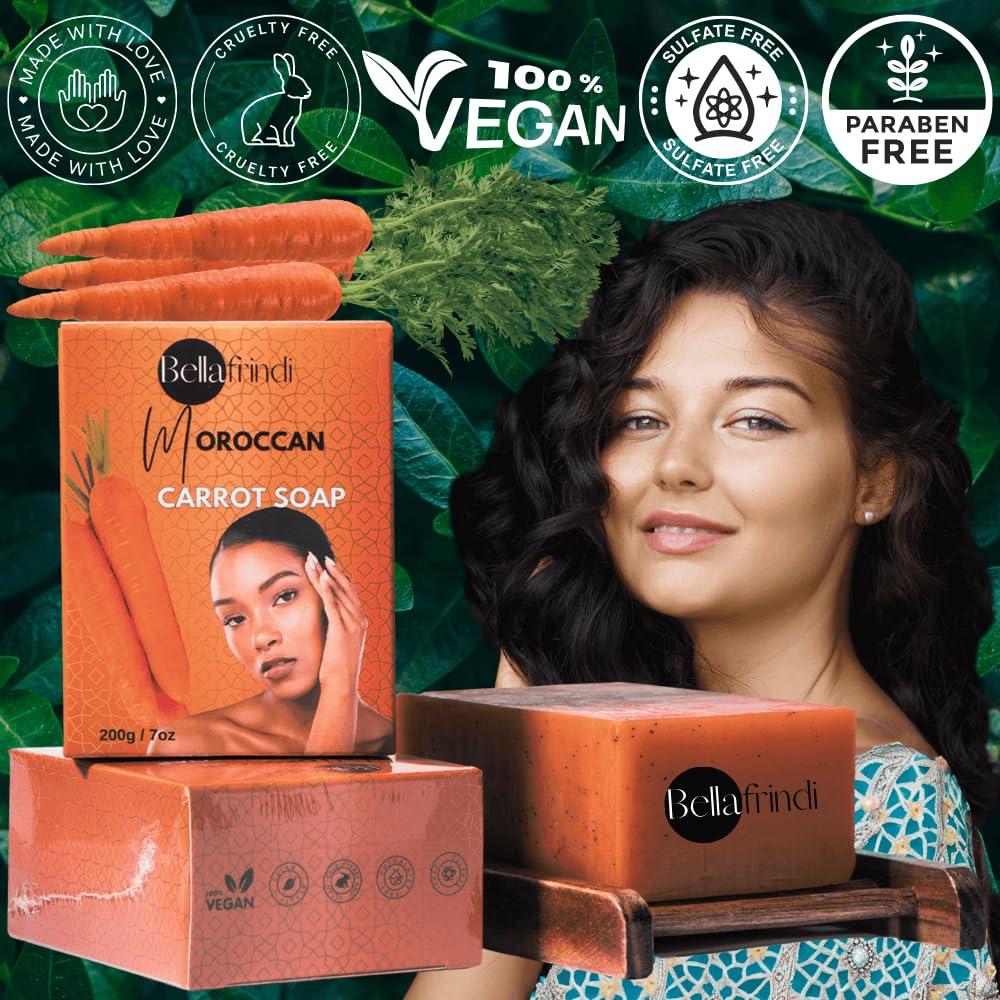 Jabón de Zanahoria Marroquí Bellafrindi 200g - Vegano y Natural