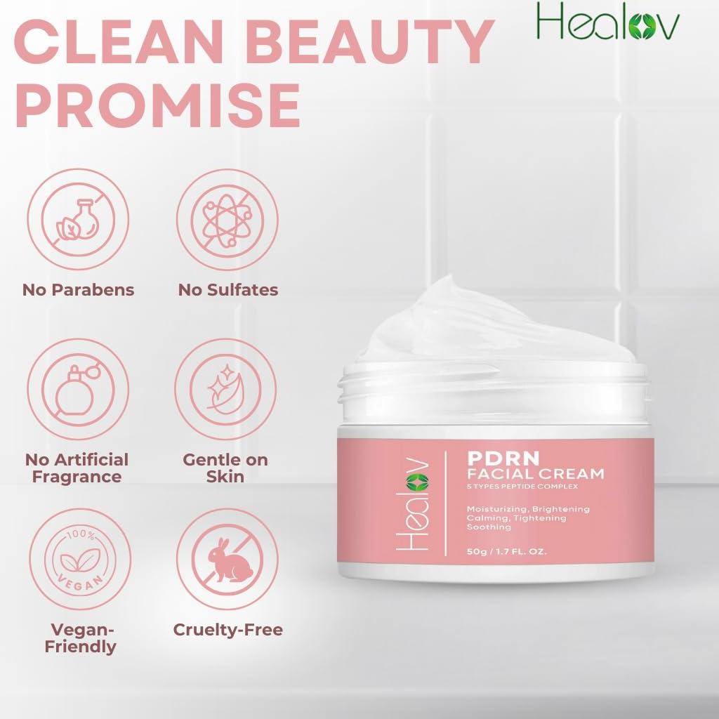 Crema Hidratante Facial Healov PDRN 90g - Antienvejecimiento