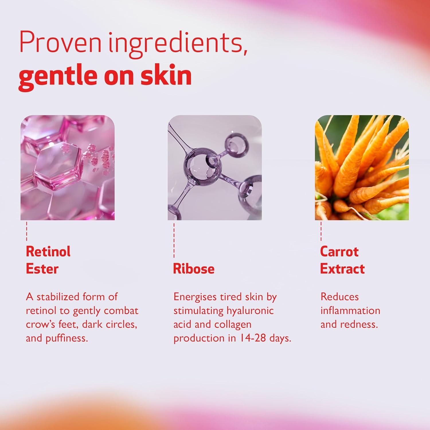 Crema para Ojos Anti-Envejecimiento Indeed Labs Retinol 15ml