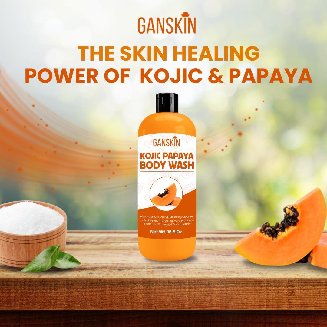 Jabón Corporal Ganskin Ácido Kójico y Papaya 100g - Ilumina Piel