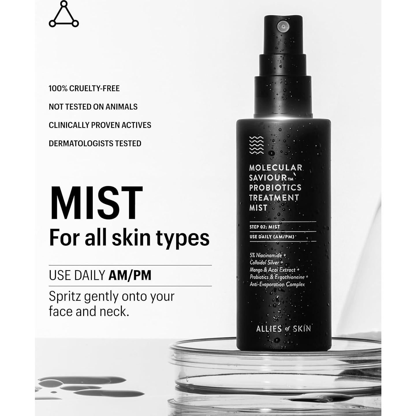 Mist Facial Probiotico Aliados de la Piel 50 ml - Hidratante y Tonificante