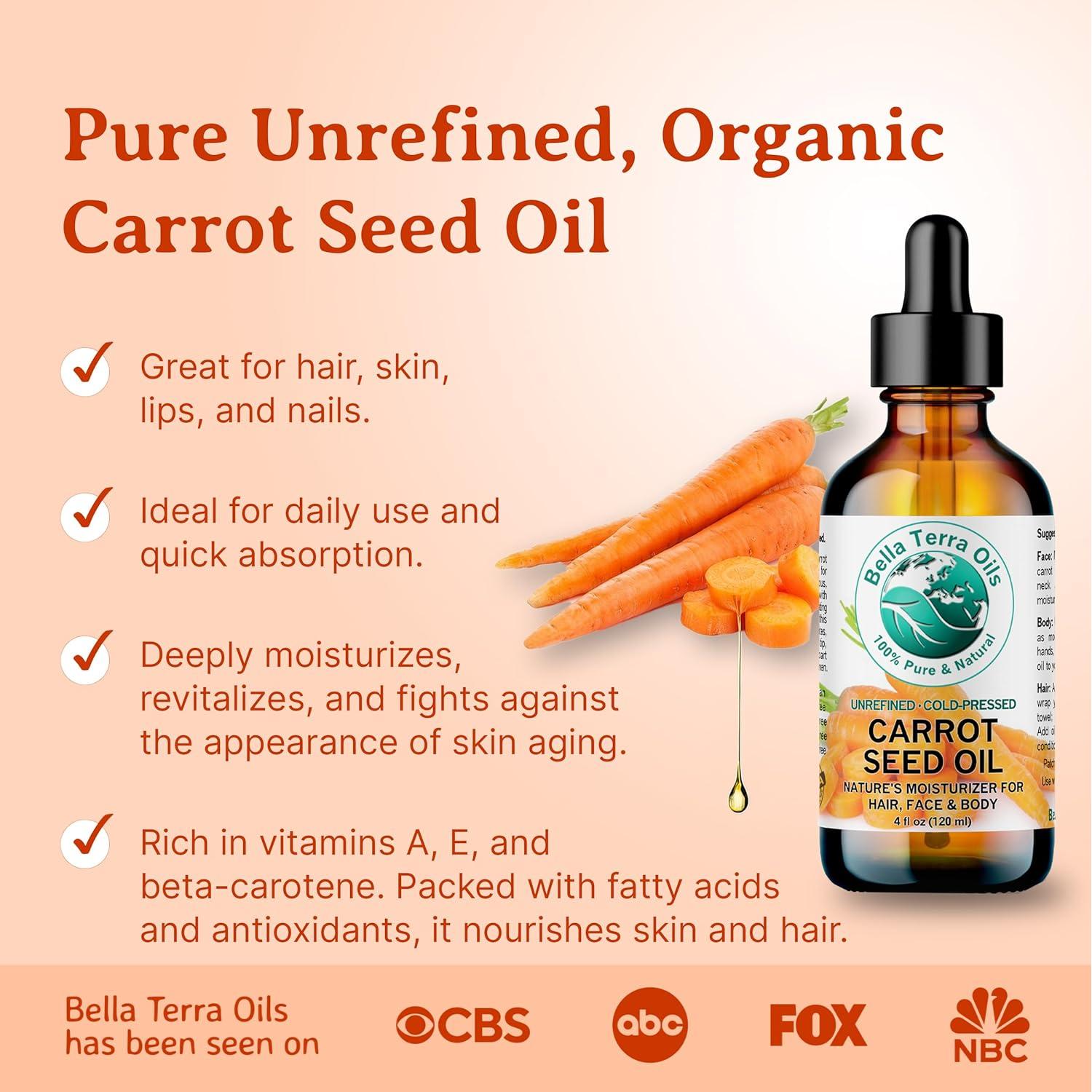 Aceite de Semilla de Zanahoria Orgánico Bella Terra 236 ml - Antioxidante