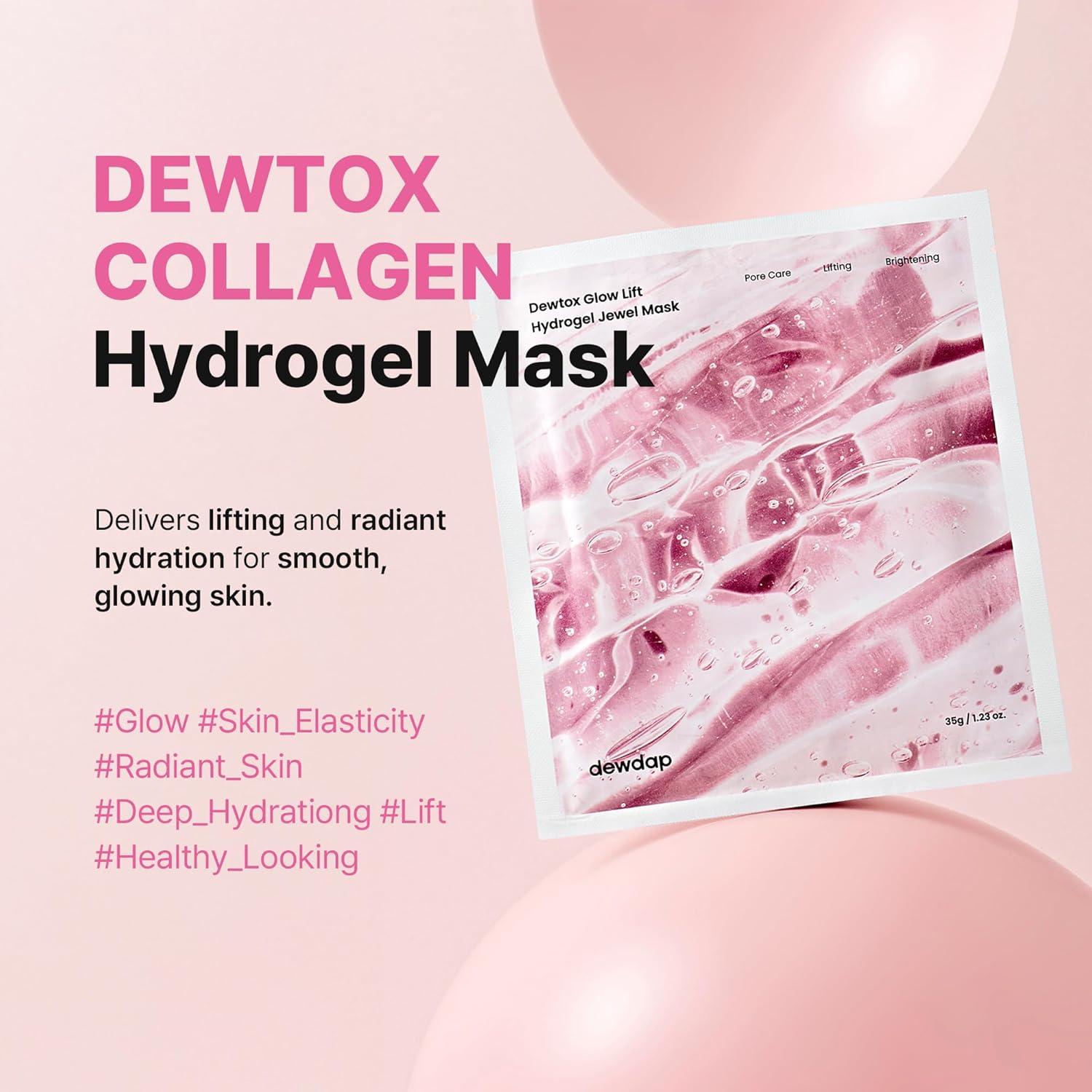 Mascarilla Facial de Colágeno Dewtox - Hidrogel 4 Unidades 35g