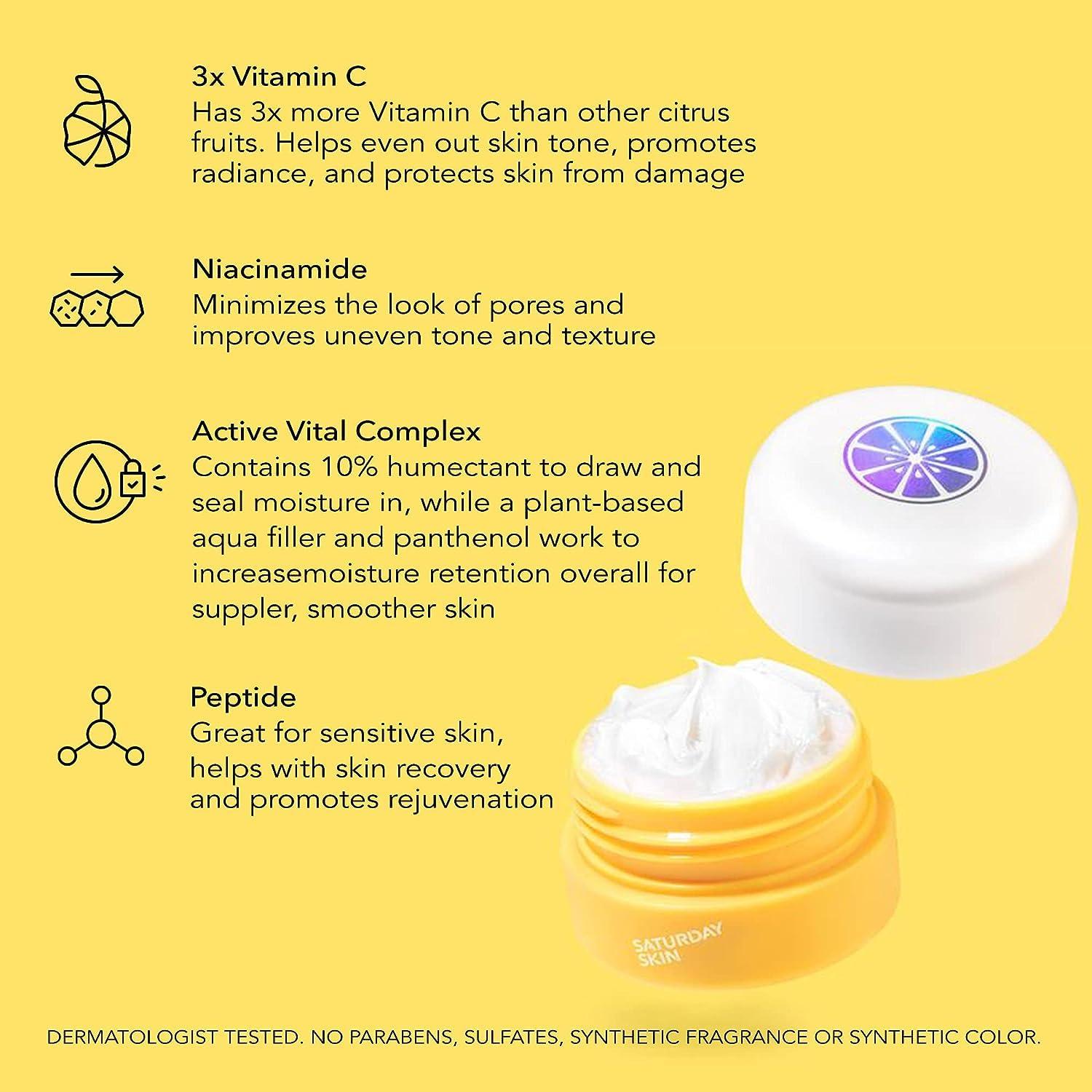 Crema Hidratante Facial Saturday Skin con Niacinamida y Ceramidas