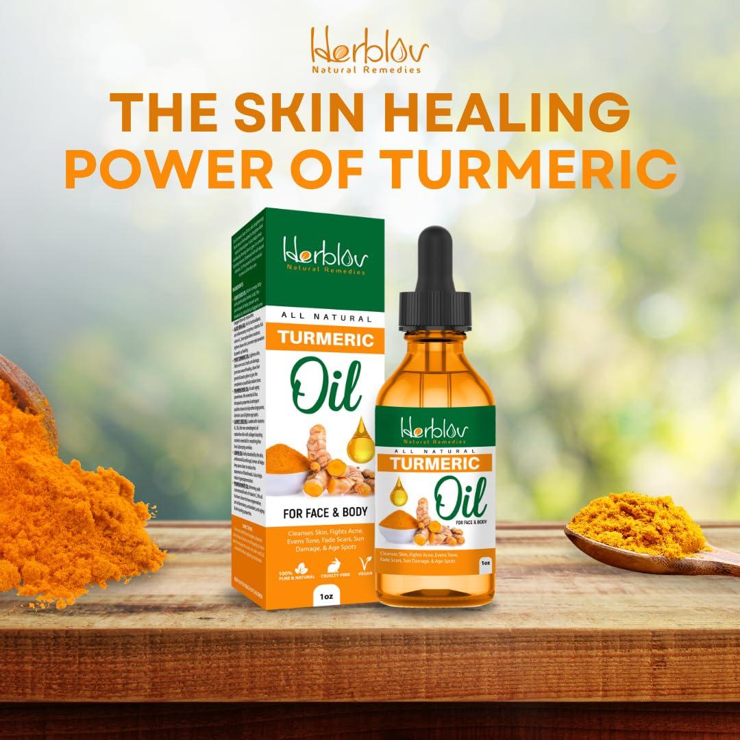 Suero Facial de Cúrcuma Herblov - Ilumina y Trata Manchas