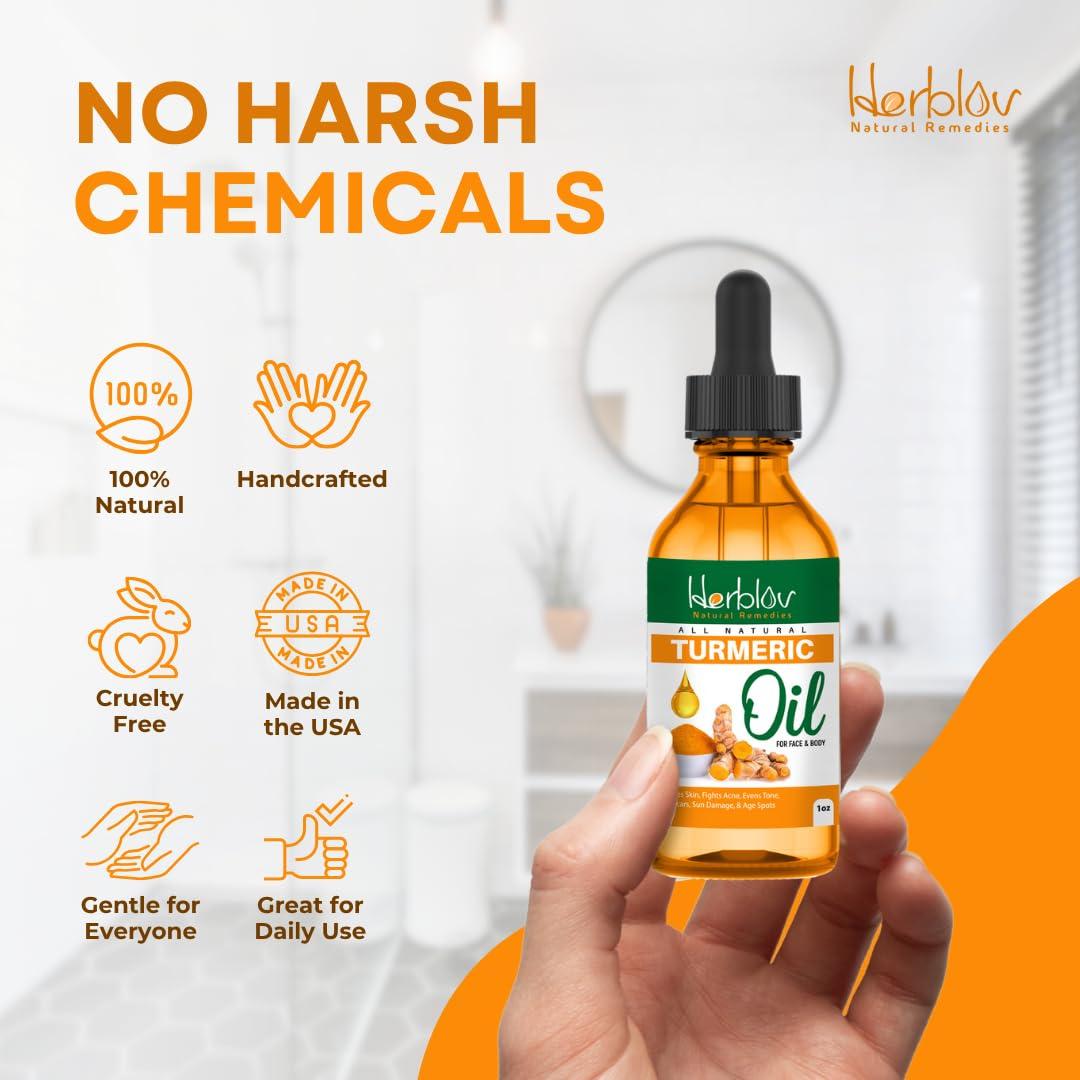 Suero Facial de Cúrcuma Herblov - Ilumina y Trata Manchas