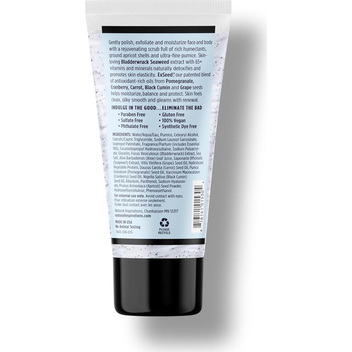 Exfoliante Facial y Corporal Natural Inspirations 170g Sal Marina Cítrica