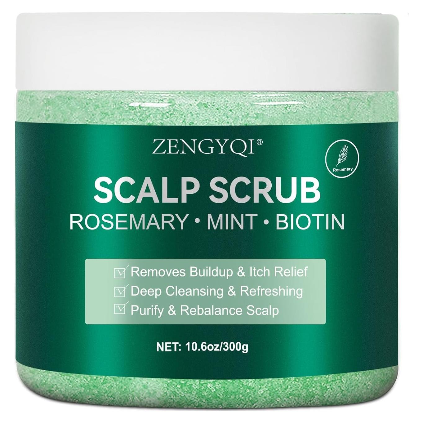 Exfoliante para Cuero Cabelludo ZENGYQI con Romero y Menta 300g