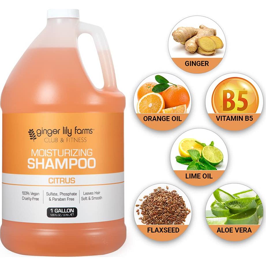 Champú Hidratante Ginger Lily Farms 3.78L Vegano Aroma Cítricos