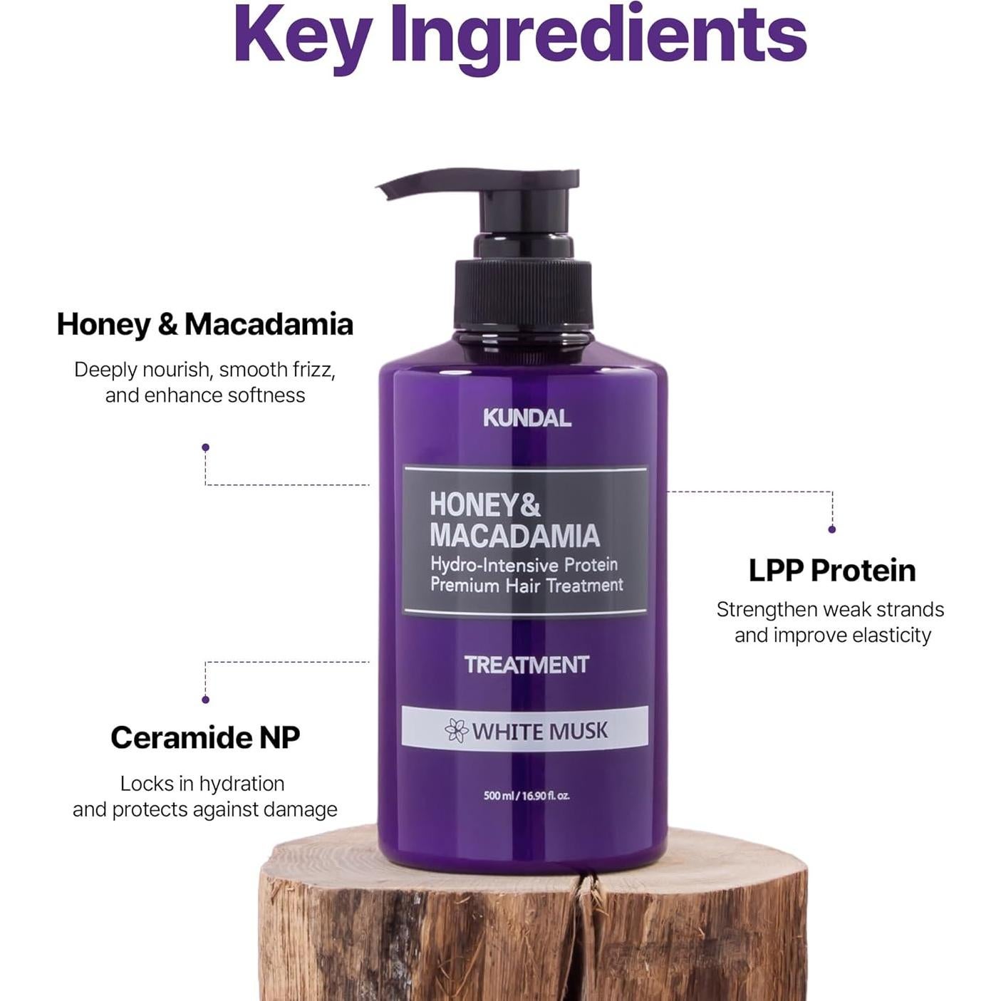 Acondicionador Natural Kundal Miel y Macadamia 500ml