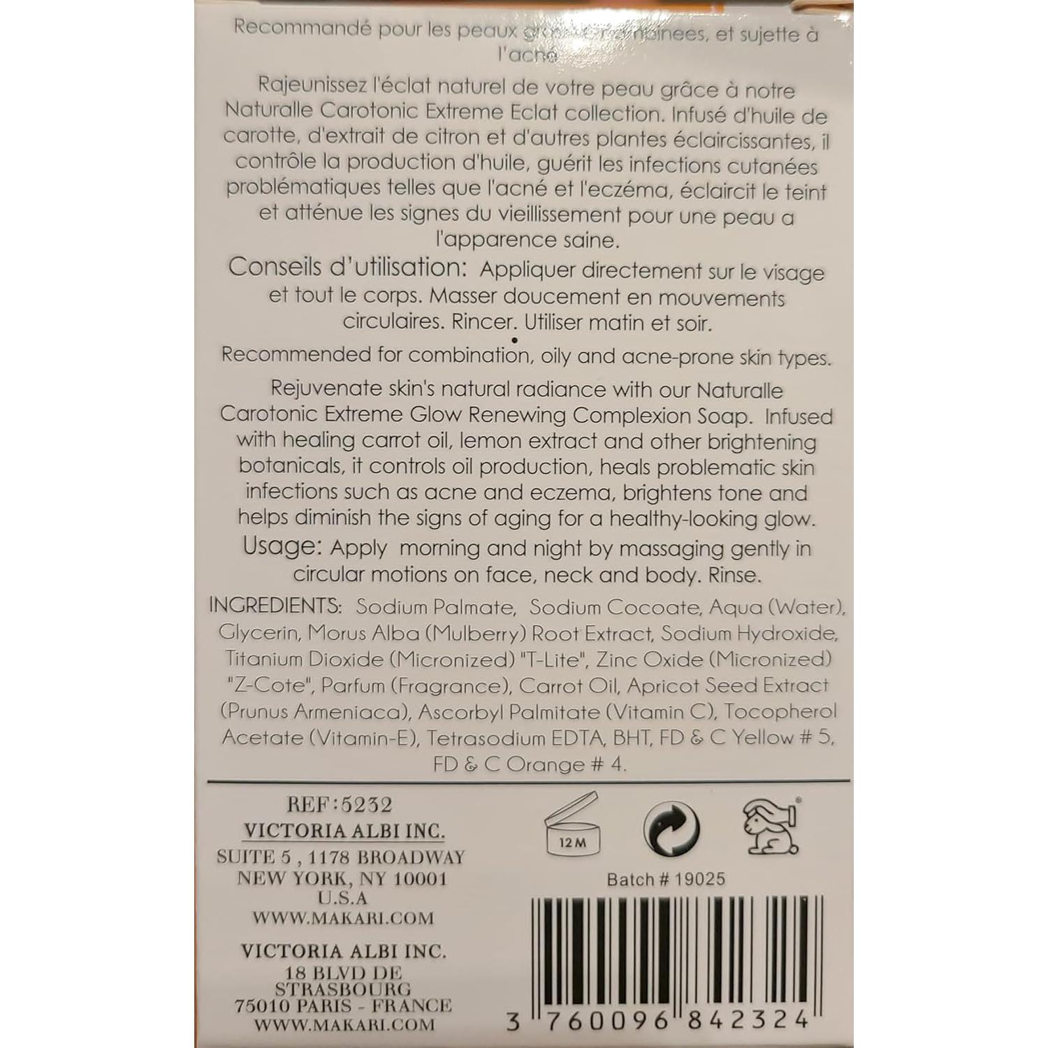 Jabón Carotónico Makari Naturalle 198g - Iluminador Piel Mixta