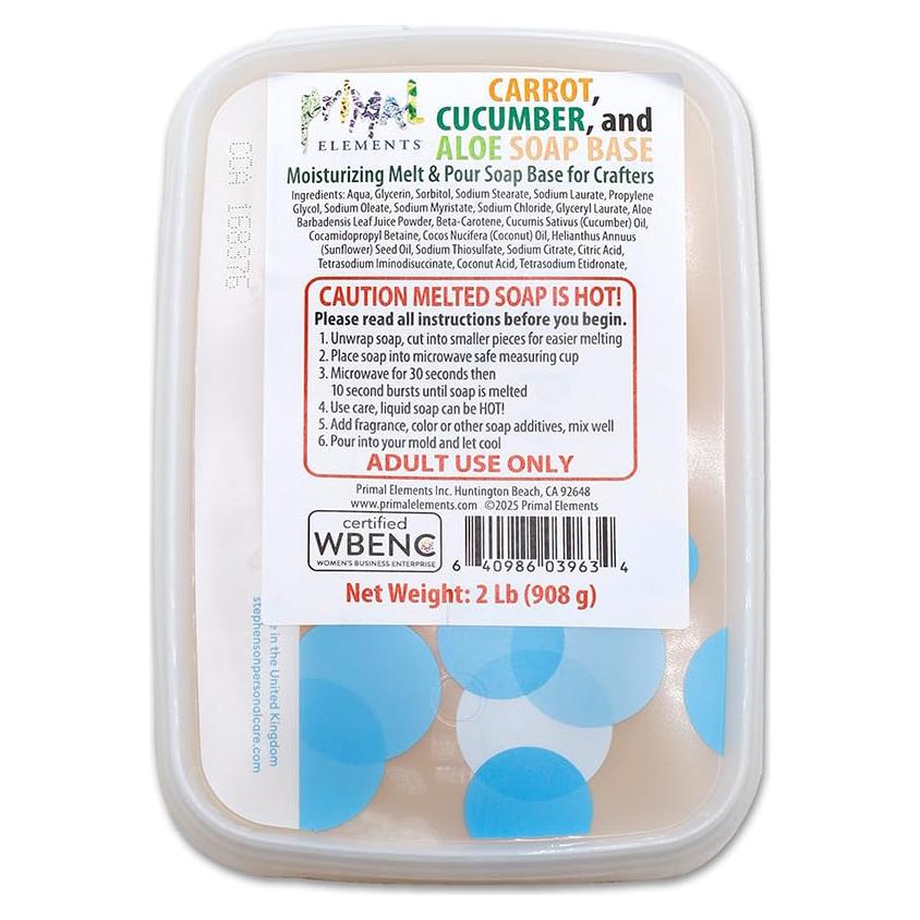 Base de Jabón de Zanahoria, Pepino y Aloe Primal Elements 0.91kg