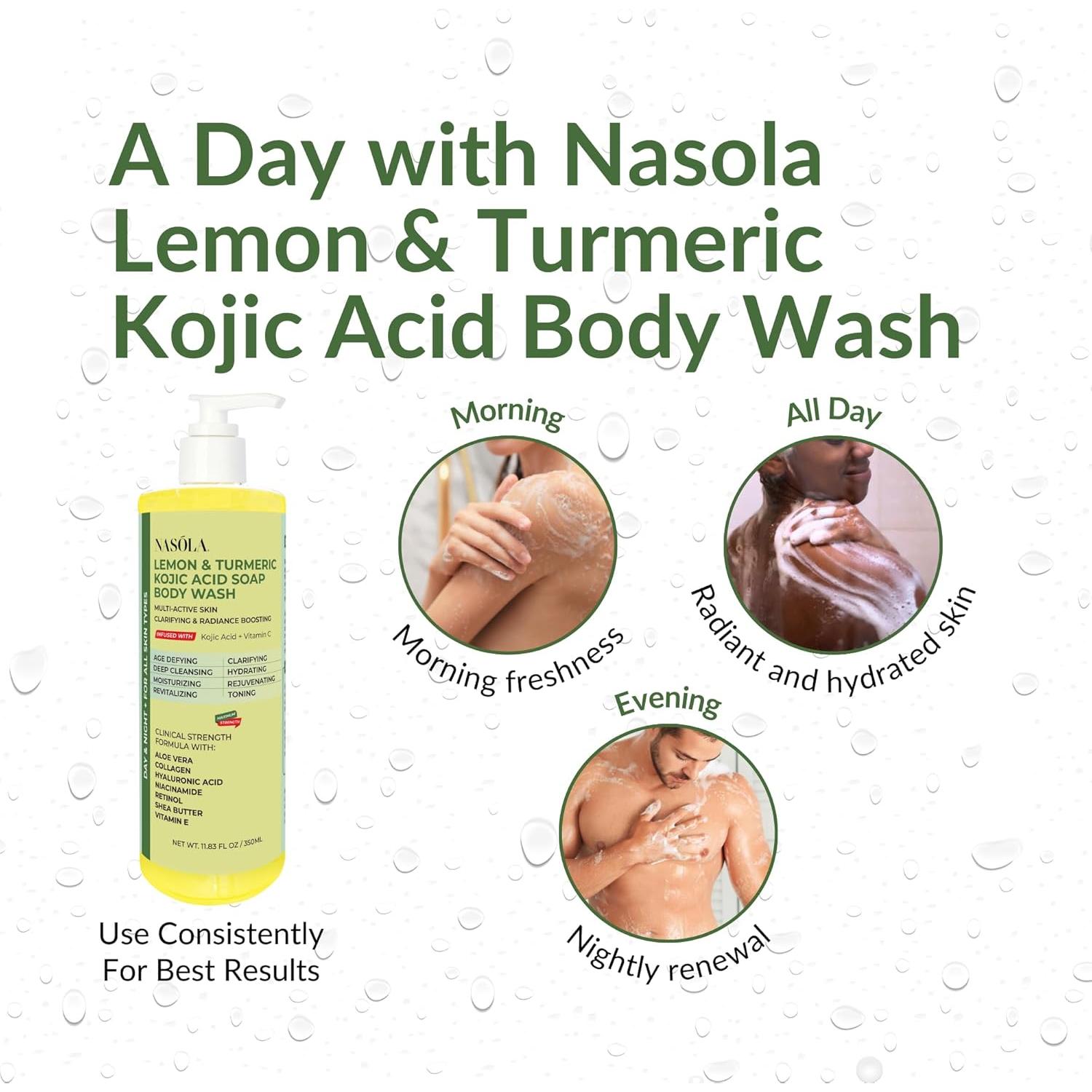 Jabón Líquido Nasola de Ácido Kojico y Cúrcuma 350 ml