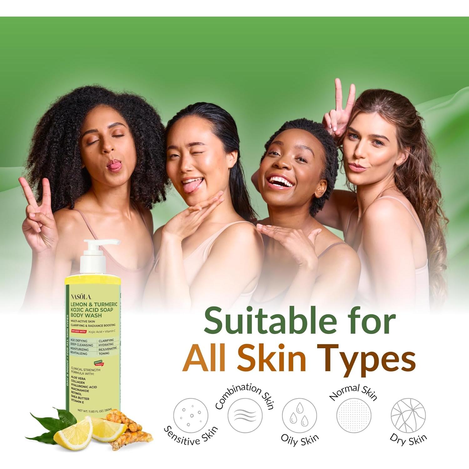 Jabón Líquido Nasola de Ácido Kojico y Cúrcuma 350 ml