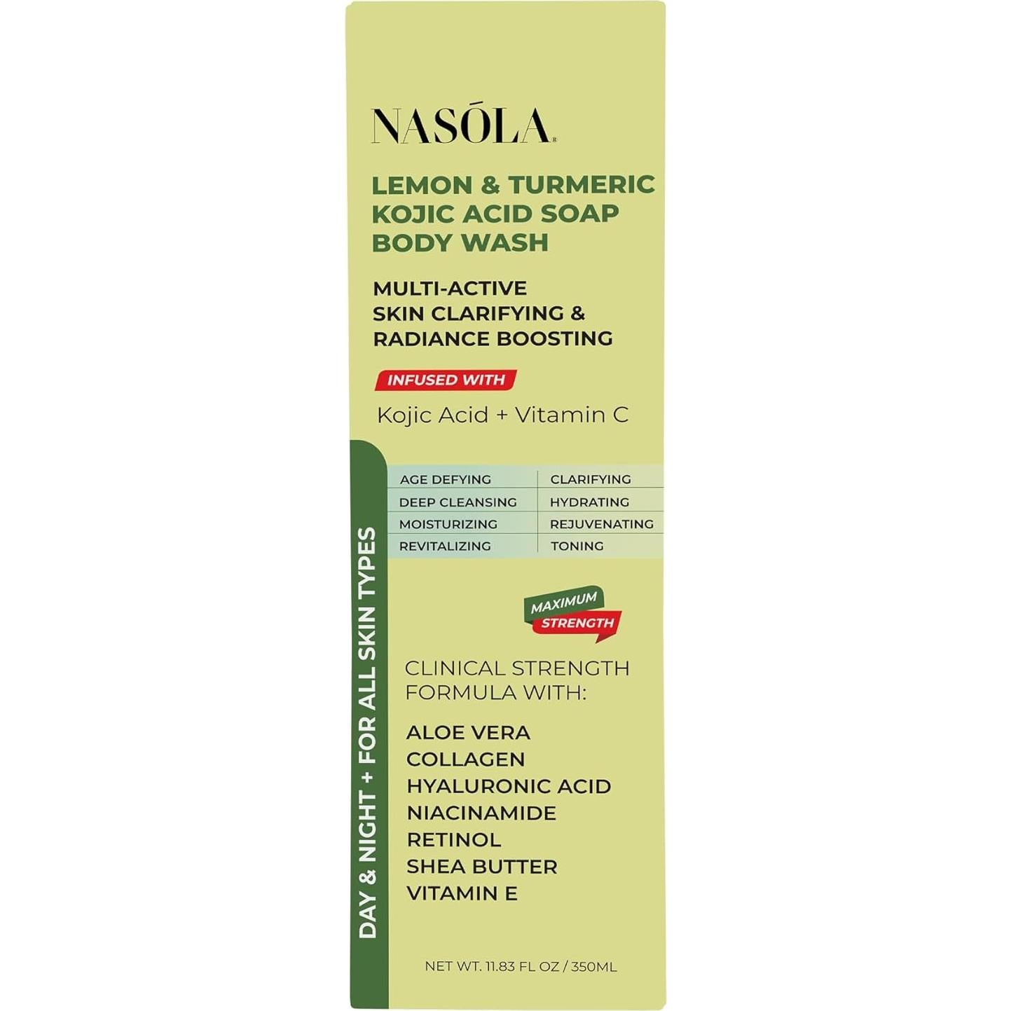 Jabón Líquido Nasola de Ácido Kojico y Cúrcuma 350 ml