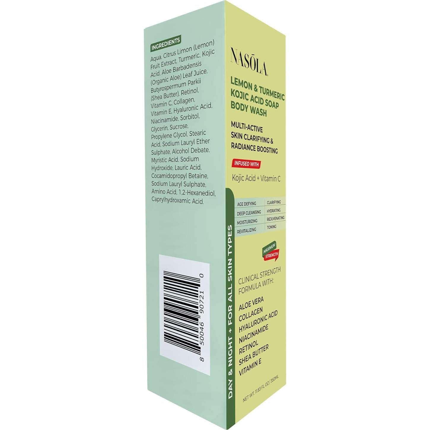 Jabón Líquido Nasola de Ácido Kojico y Cúrcuma 350 ml