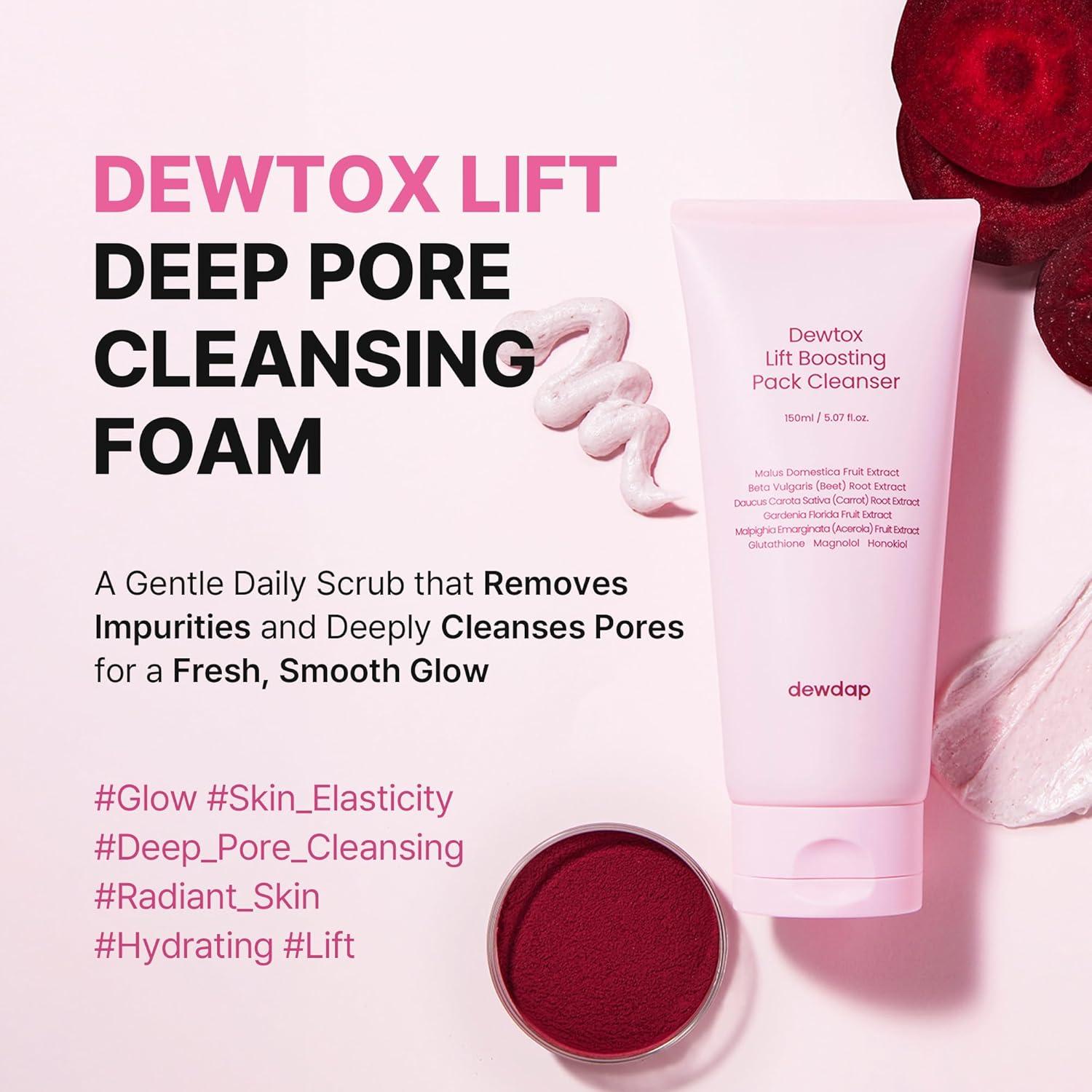 Limpiador Facial Espumoso Dewtox Lift 150ml - Piel Sensible