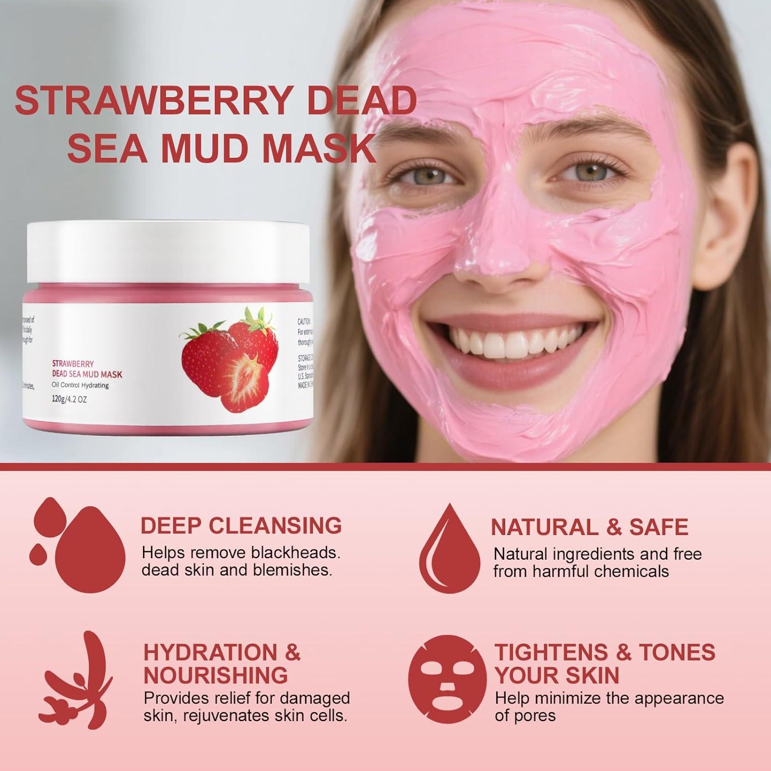 Mascarilla de Arcilla Hidratante GUOYAOLIFU 119g - Fresa