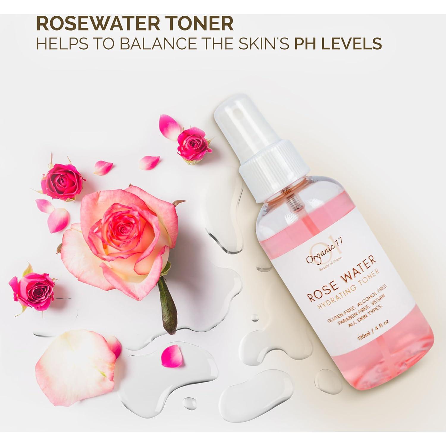 Spray Tonificante Hidratante O1Organic17 - Agua de Rosa 120ml