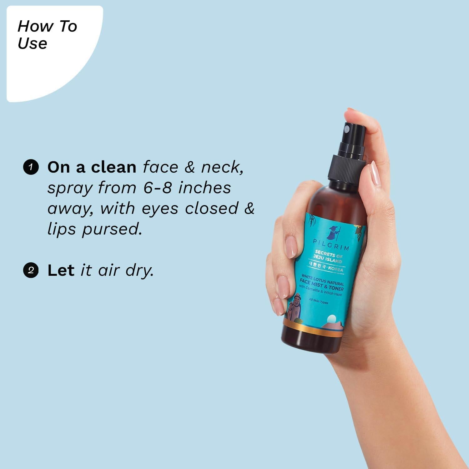 Nebulizador y tónico refrescante Pilgrim 100ml - Loto Blanco