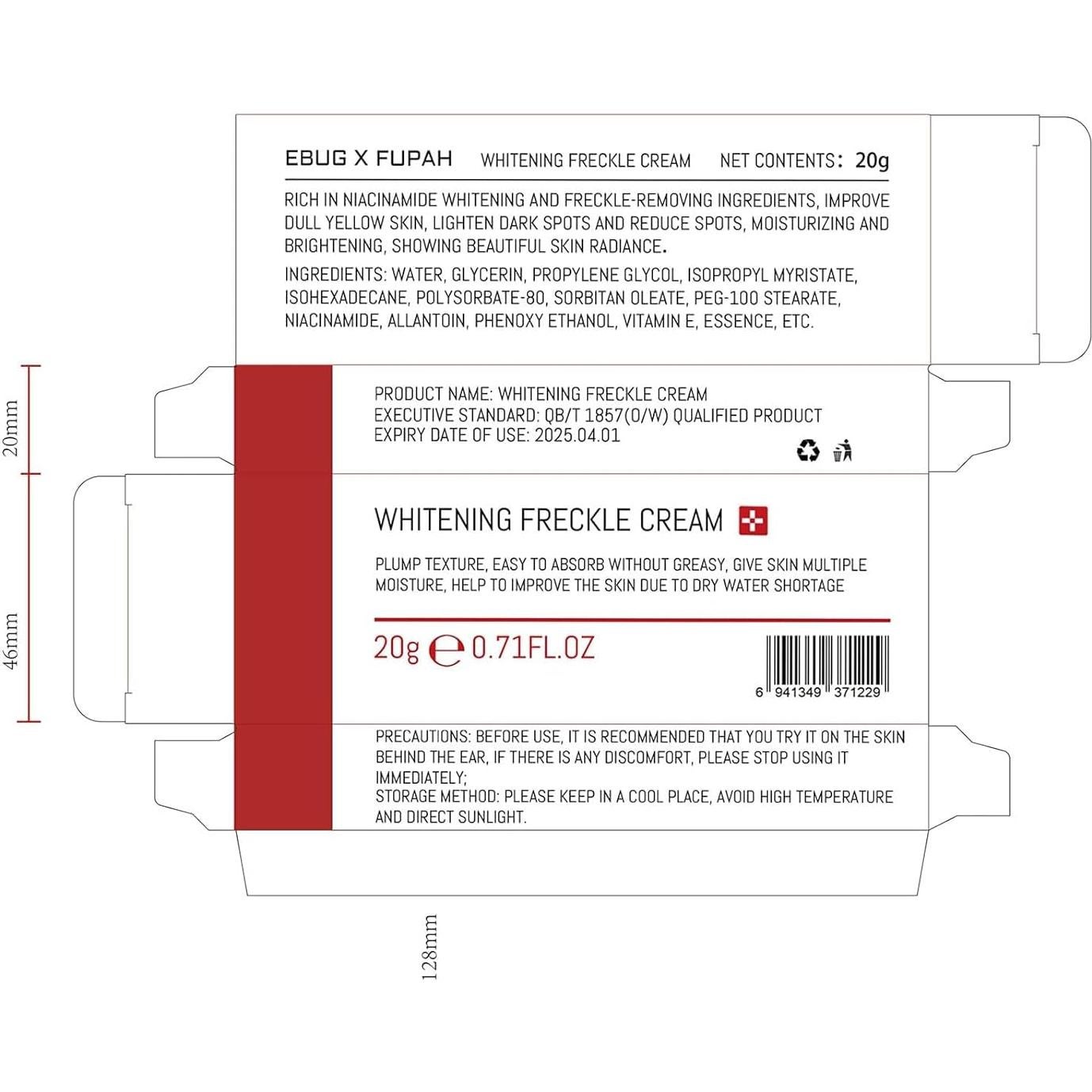 Crema Blanqueadora Fupah para Pecas y Cicatrices 32g