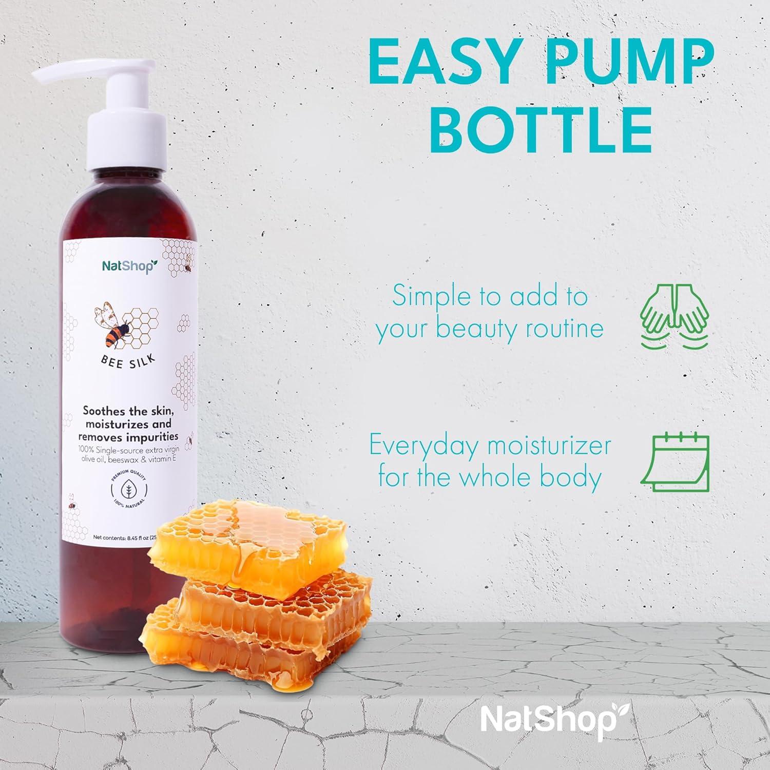 Loción Corporal NatShop con Cera de Abeja y Aceite de Oliva 250ml