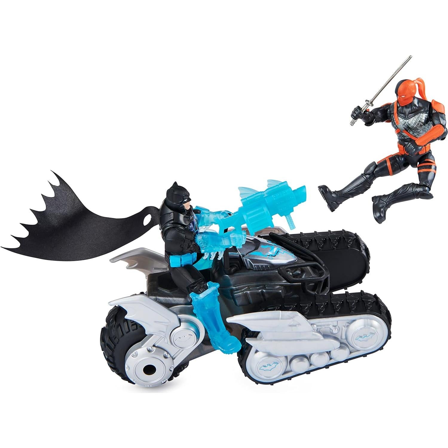 Bat-Tech Crawler Batman y Deathstroke 4" con 12 accesorios