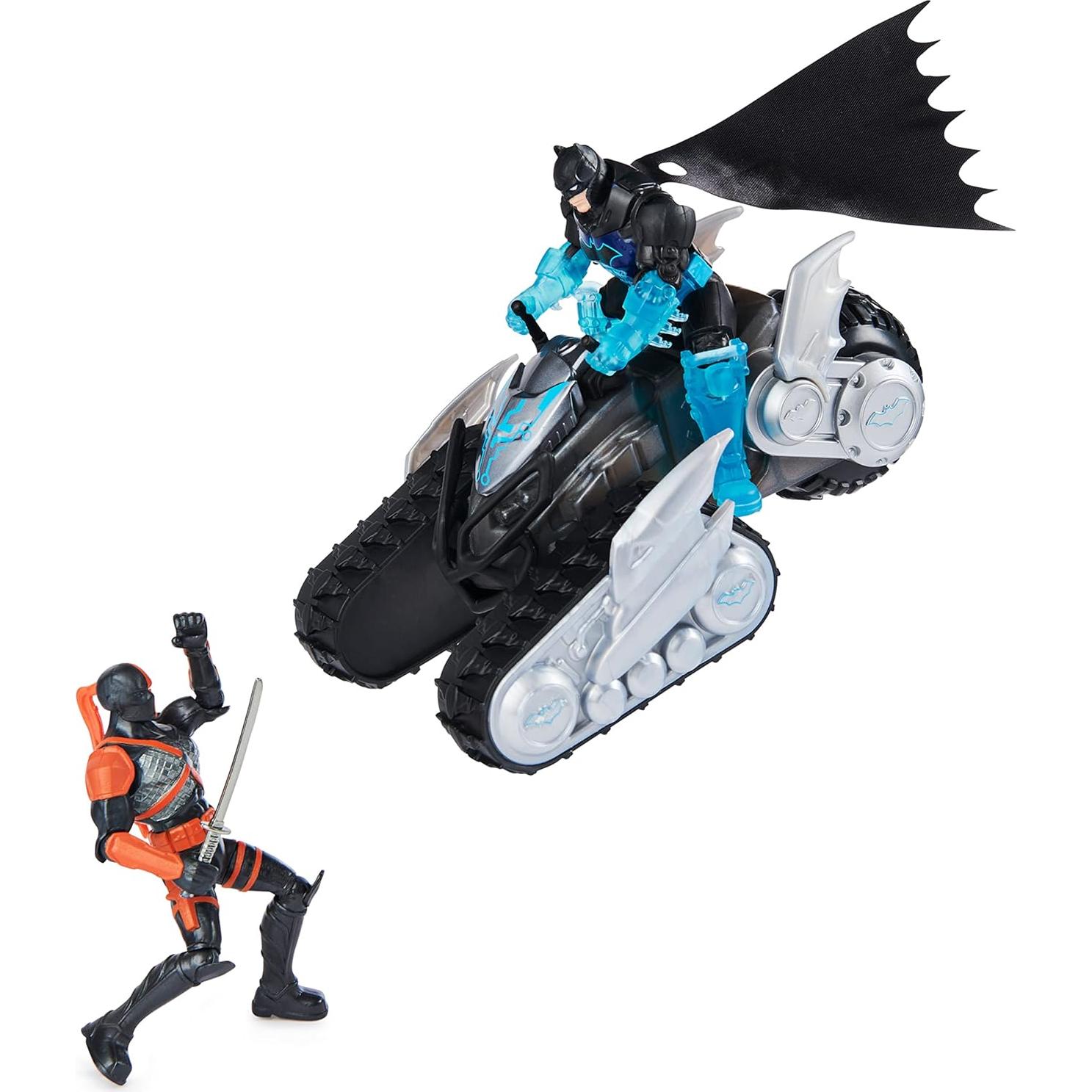 Bat-Tech Crawler Batman y Deathstroke 4" con 12 accesorios