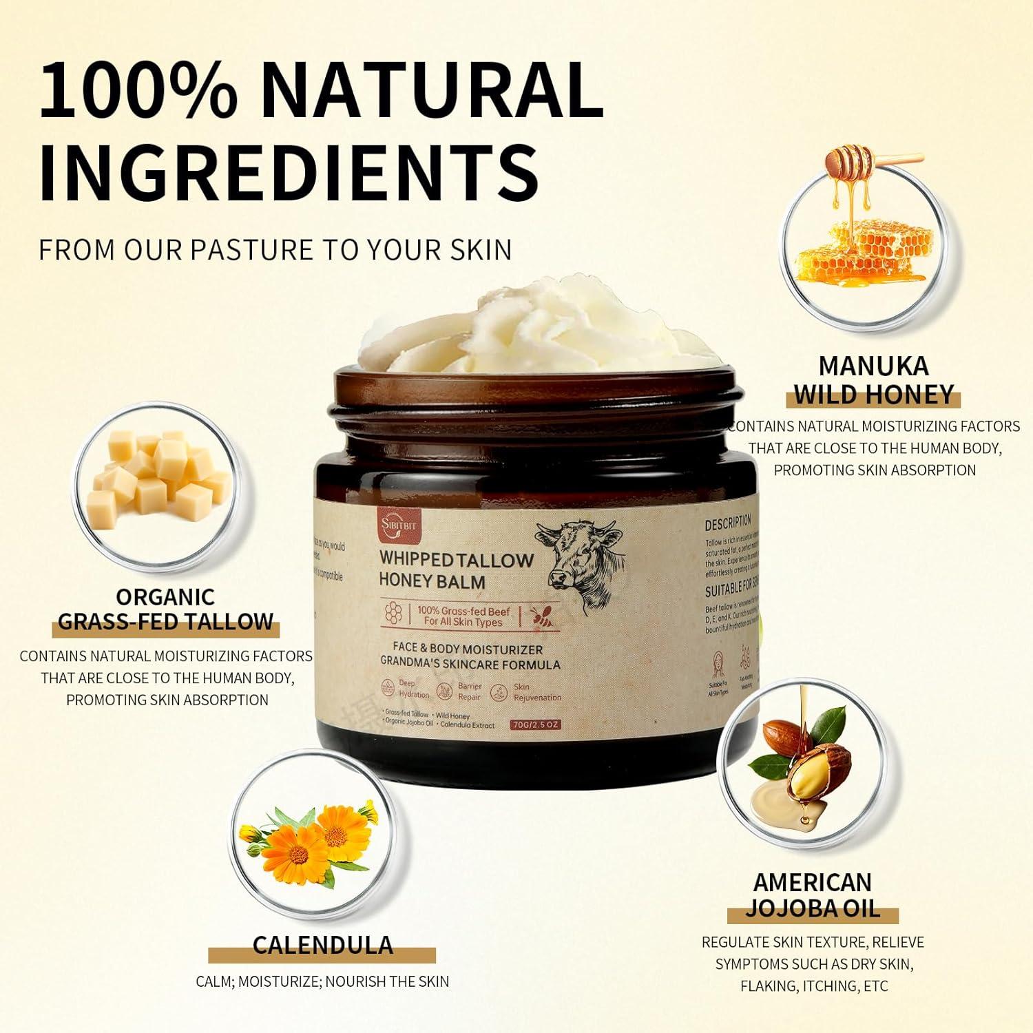 Bálsamo Hidratante de Grasa de Res SIBITBIT 100% Orgánico 59ml