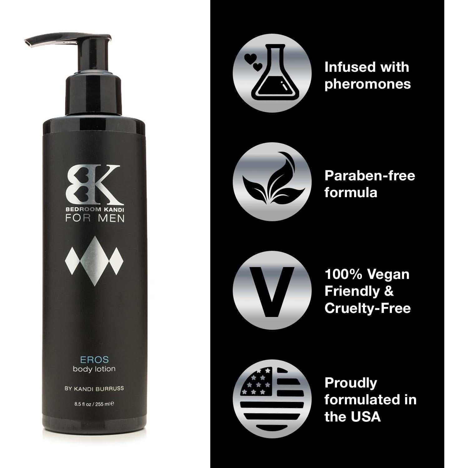 Loción Corporal Hidratante para Hombres Kandi Eros 248g