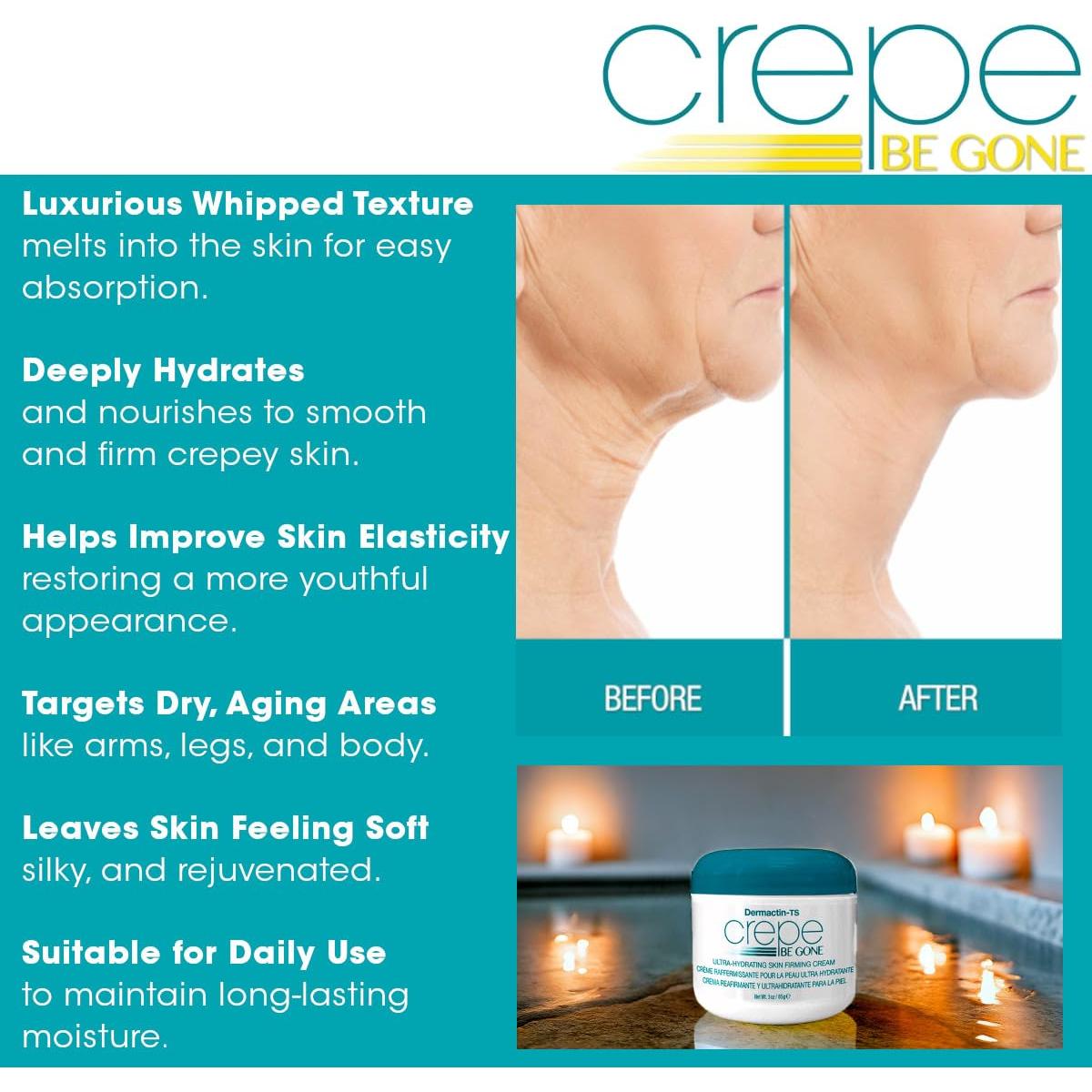 Crema Corporal Souffle Dermactin 340g Hidratante Piel Crepé