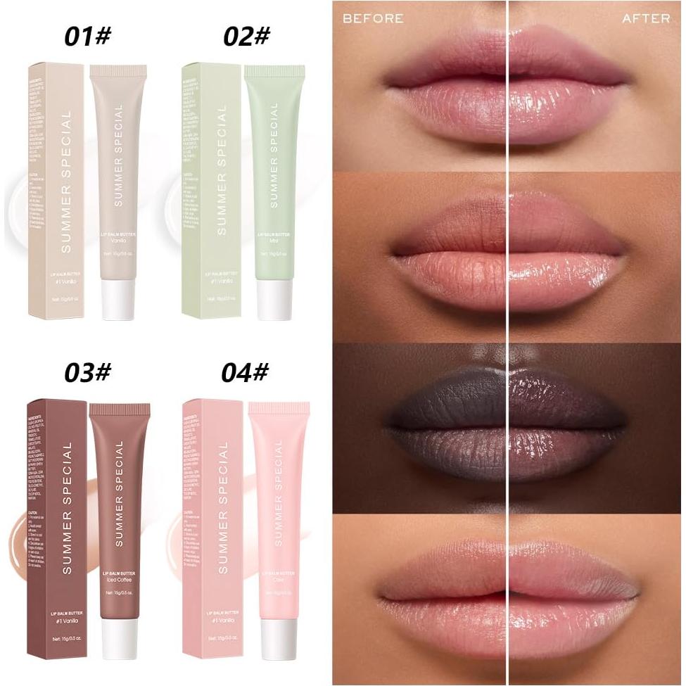 Bálsamo Labial Hidratante Vegano HHLTOH - 4 Sabores Verano