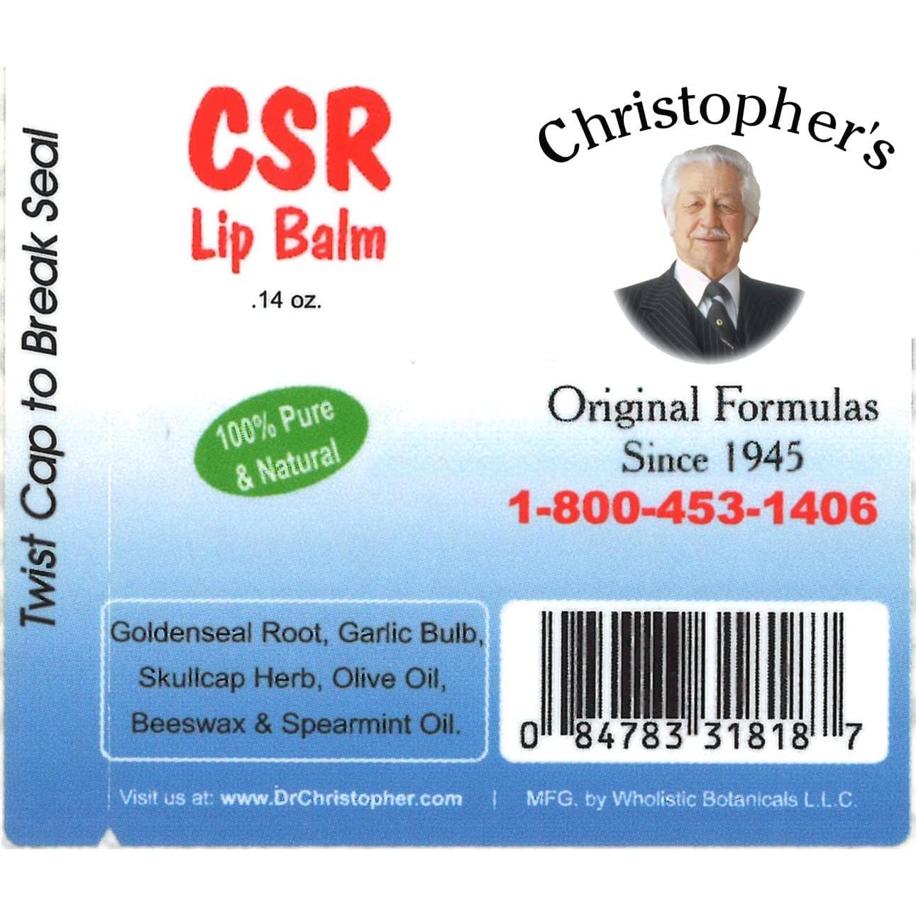 Bálsamo Labial Original Dr. Christopher - Hidratante Natural 3.97g
