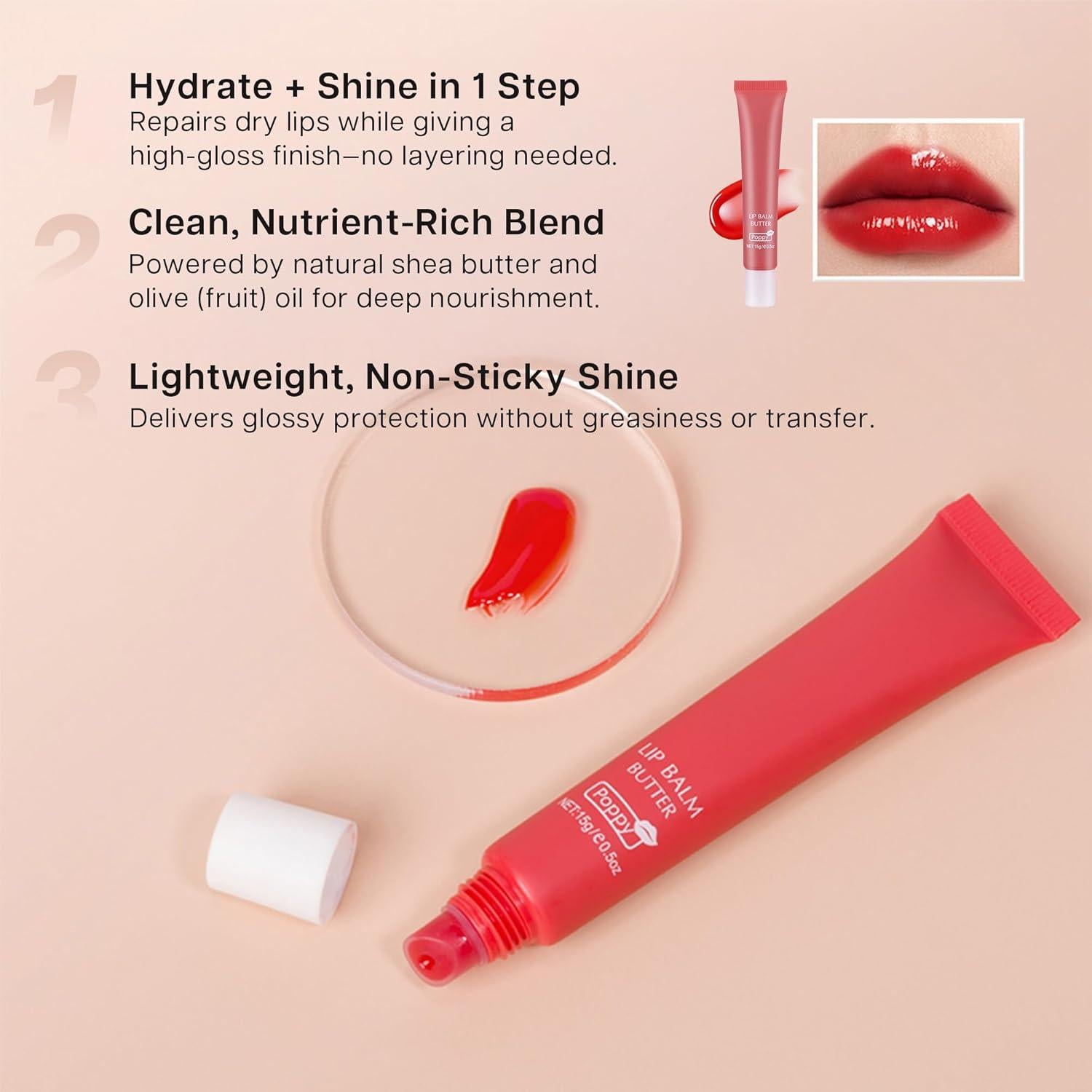 Bálsamo Labial VRAIKO 2-en-1 Amapola Hidratante Natural