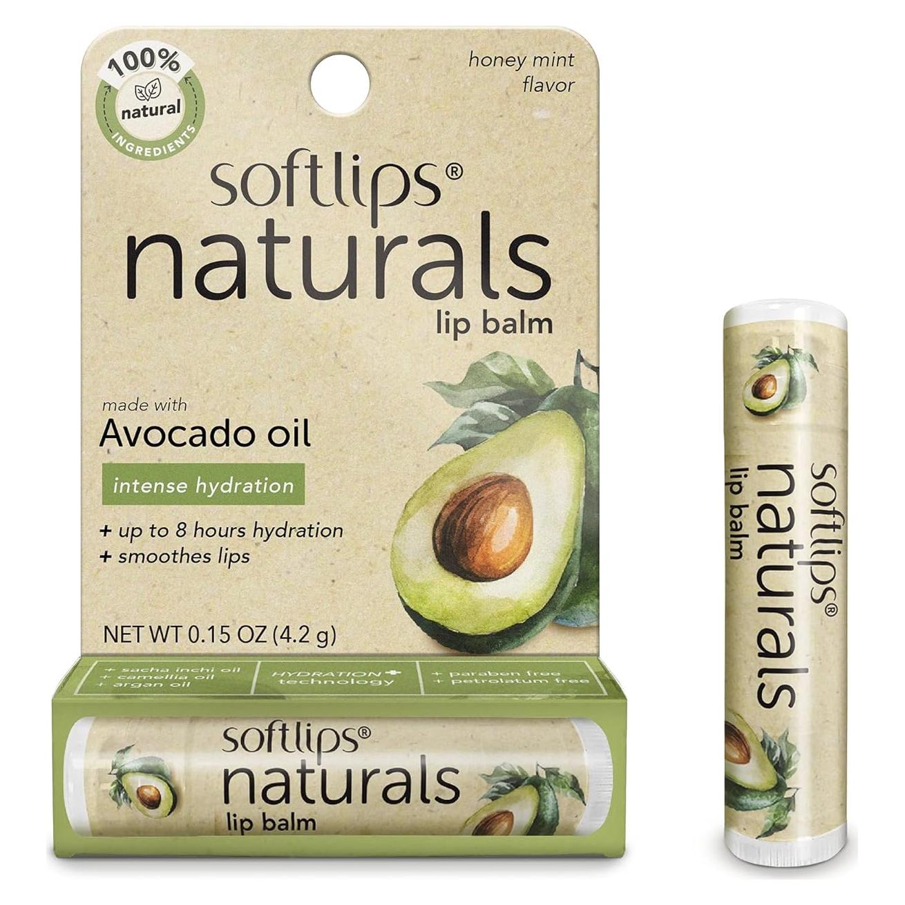 Bálsamo Labial Natural Softlips con Aceite de Aguacate 32g