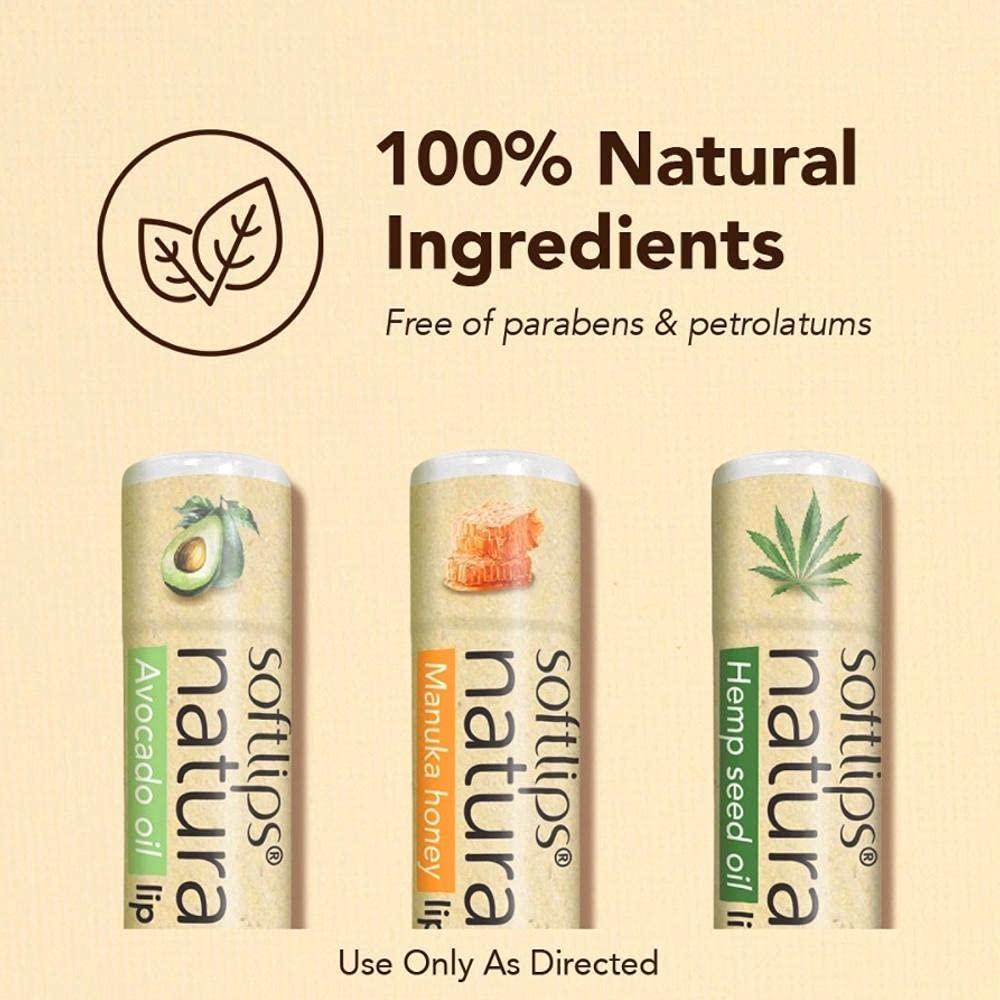 Bálsamo Labial Natural Softlips con Aceite de Aguacate 32g