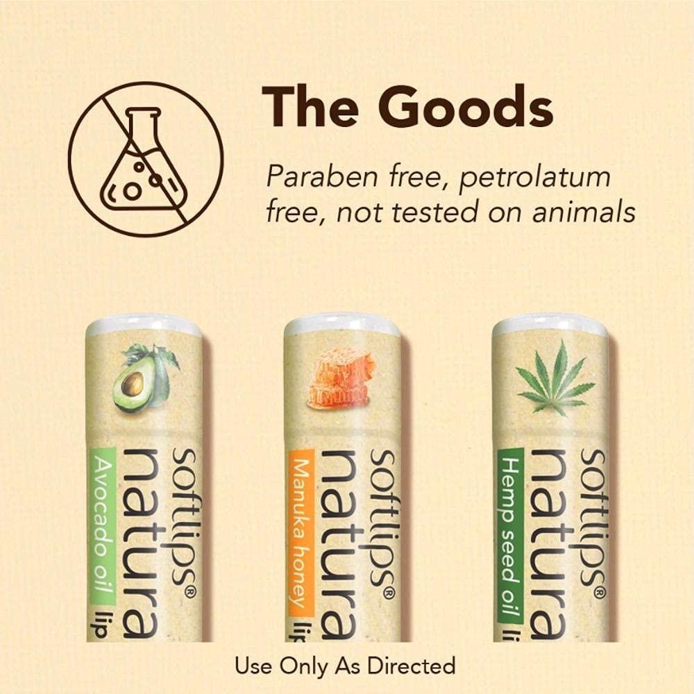 Bálsamo Labial Natural Softlips con Aceite de Aguacate 32g