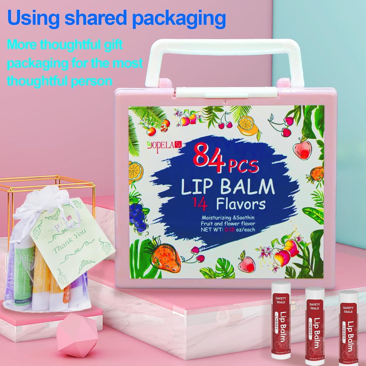 Bálsamo Labial Natural Yopela 84 Unidades con Vitamina E y Coco