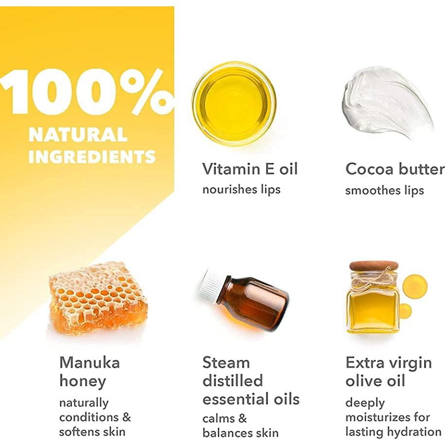 Bálsamo Labial Limpio y Puro 8-Pack con Cera de Abeja