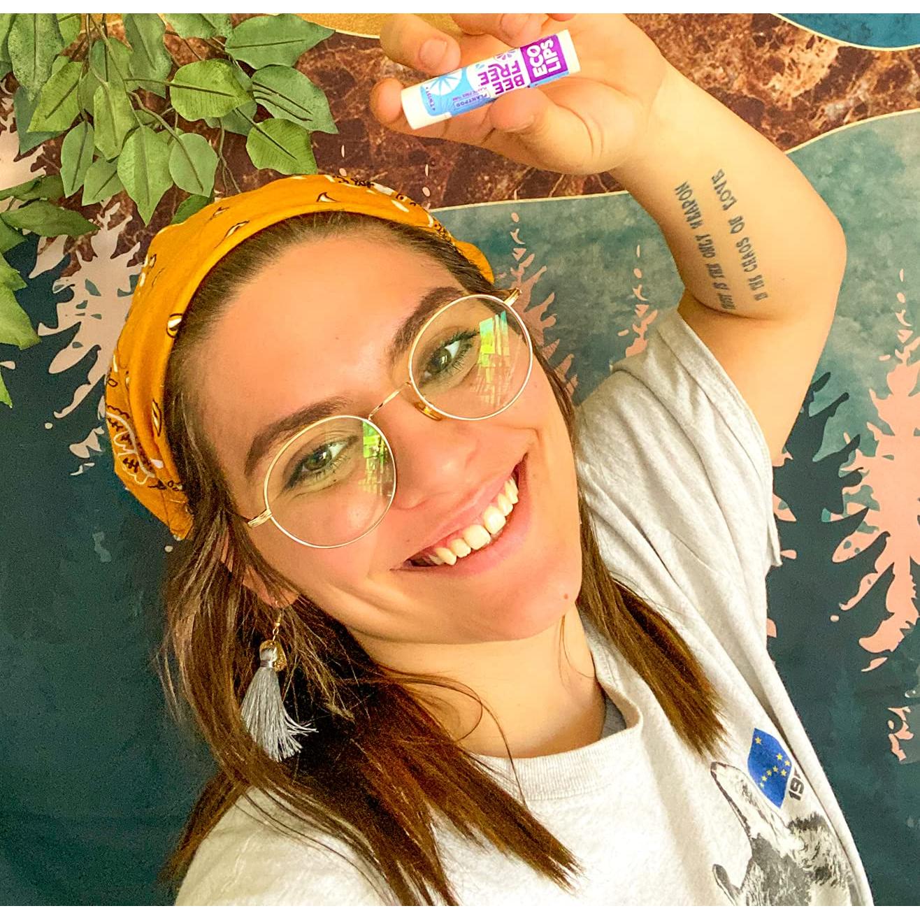 Bálsamo Labial Vegano Eco Lips Bee Free 100% Natural - 6 Tubos