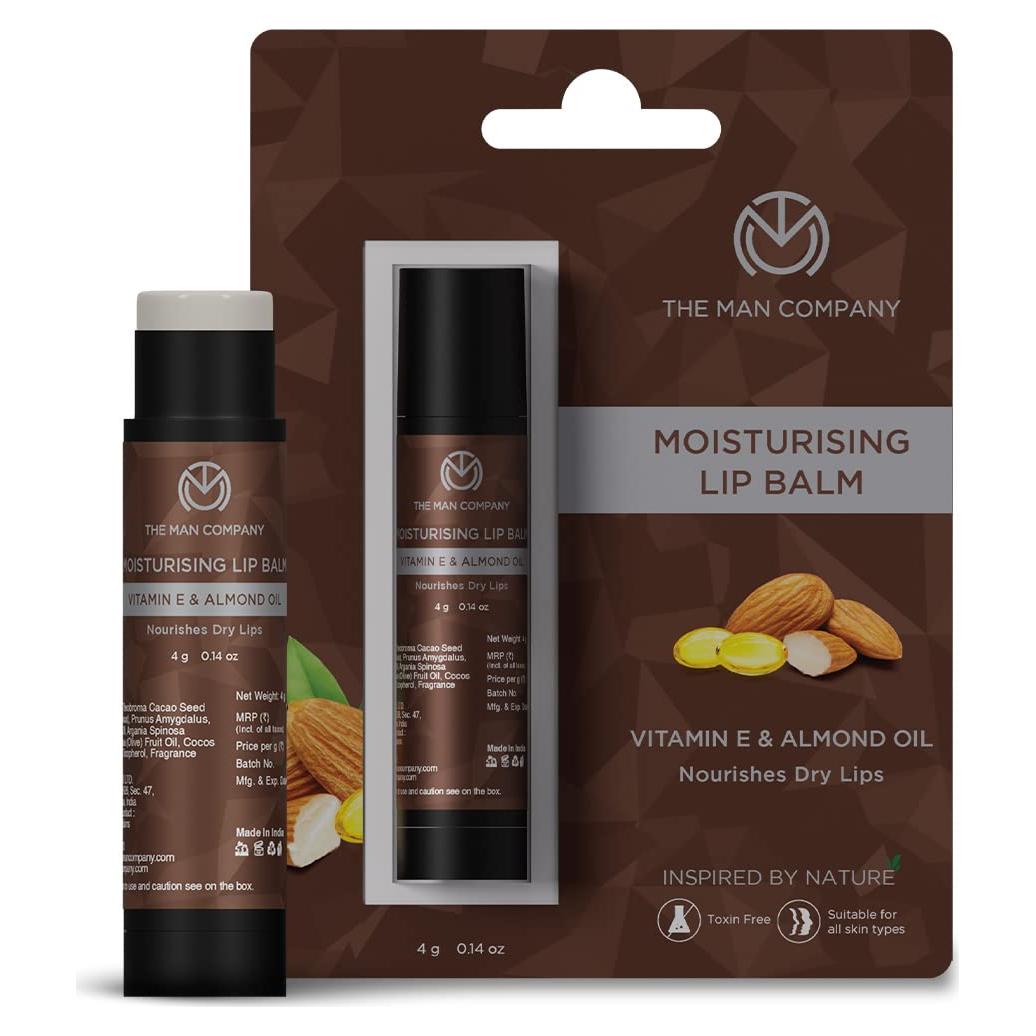Bálsamo Labial Nutritivo The Man Company 4g - Vitamina E, Almendra