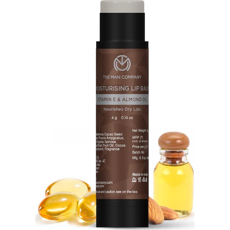 Bálsamo Labial Nutritivo The Man Company 4g - Vitamina E, Almendra