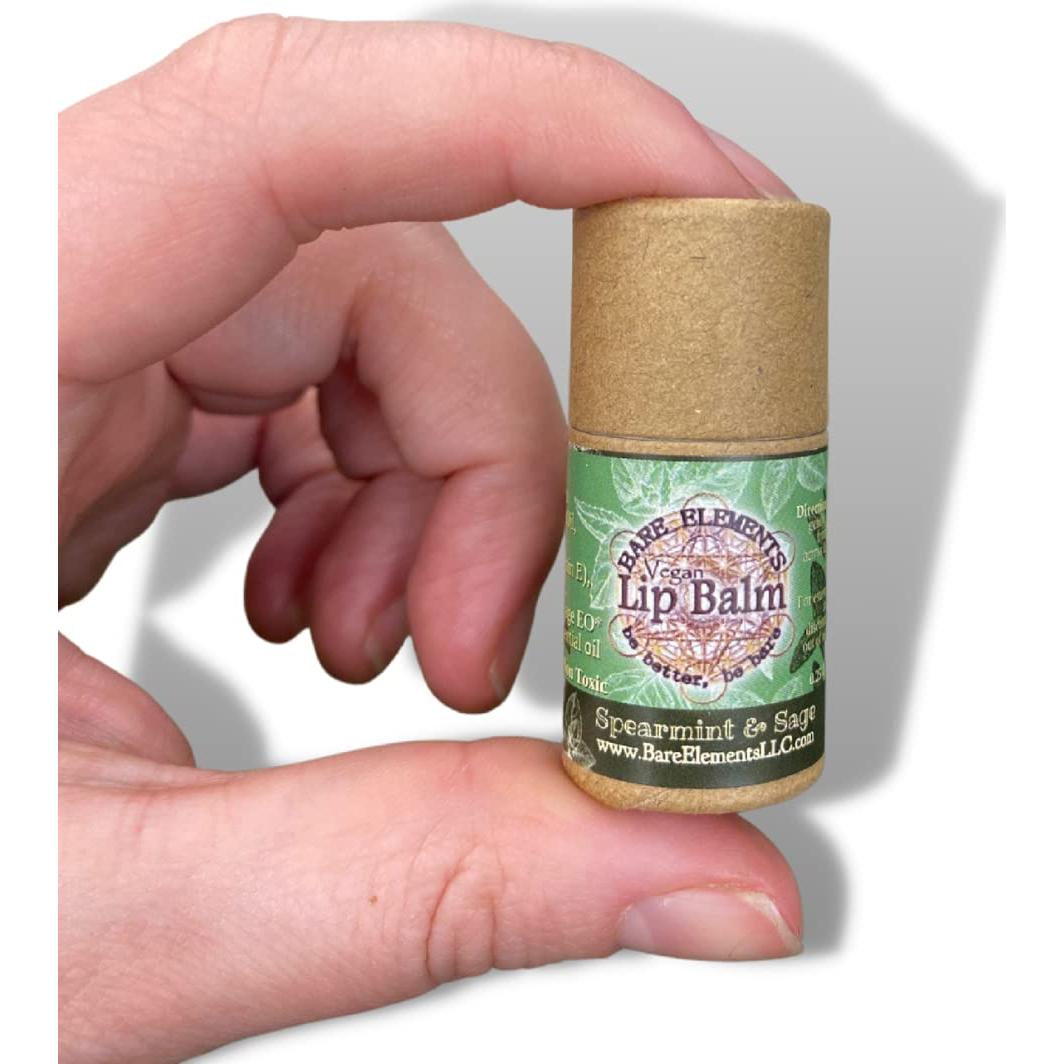 Bálsamo Labial Vegano Bare Elements Menta y Salvia Natural