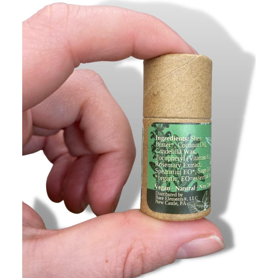 Bálsamo Labial Vegano Bare Elements Menta y Salvia Natural