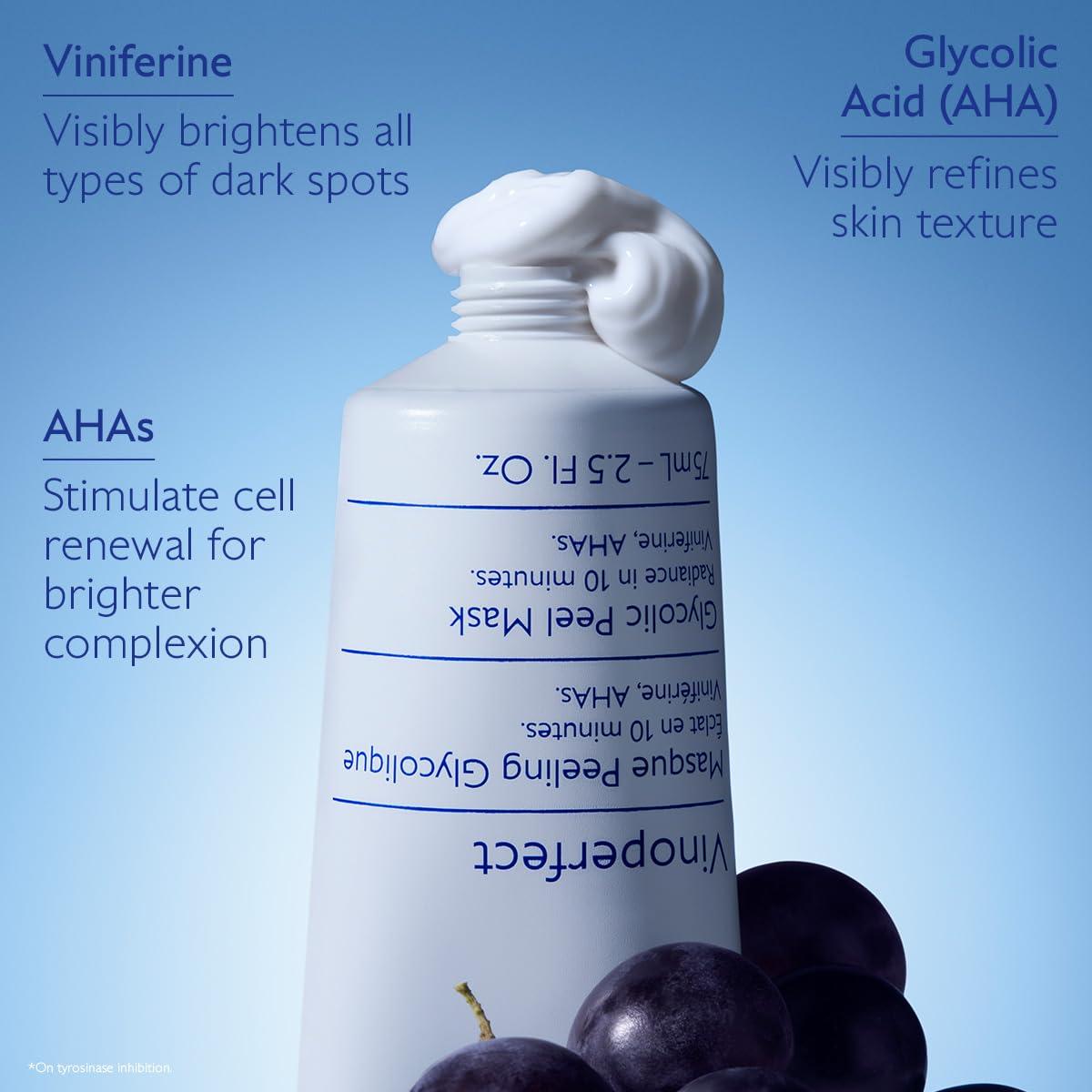 Trío Iluminador Caudalie Vinoperfect - Suero 30 mL, Hidratante 50 mL, Máscara 75 mL