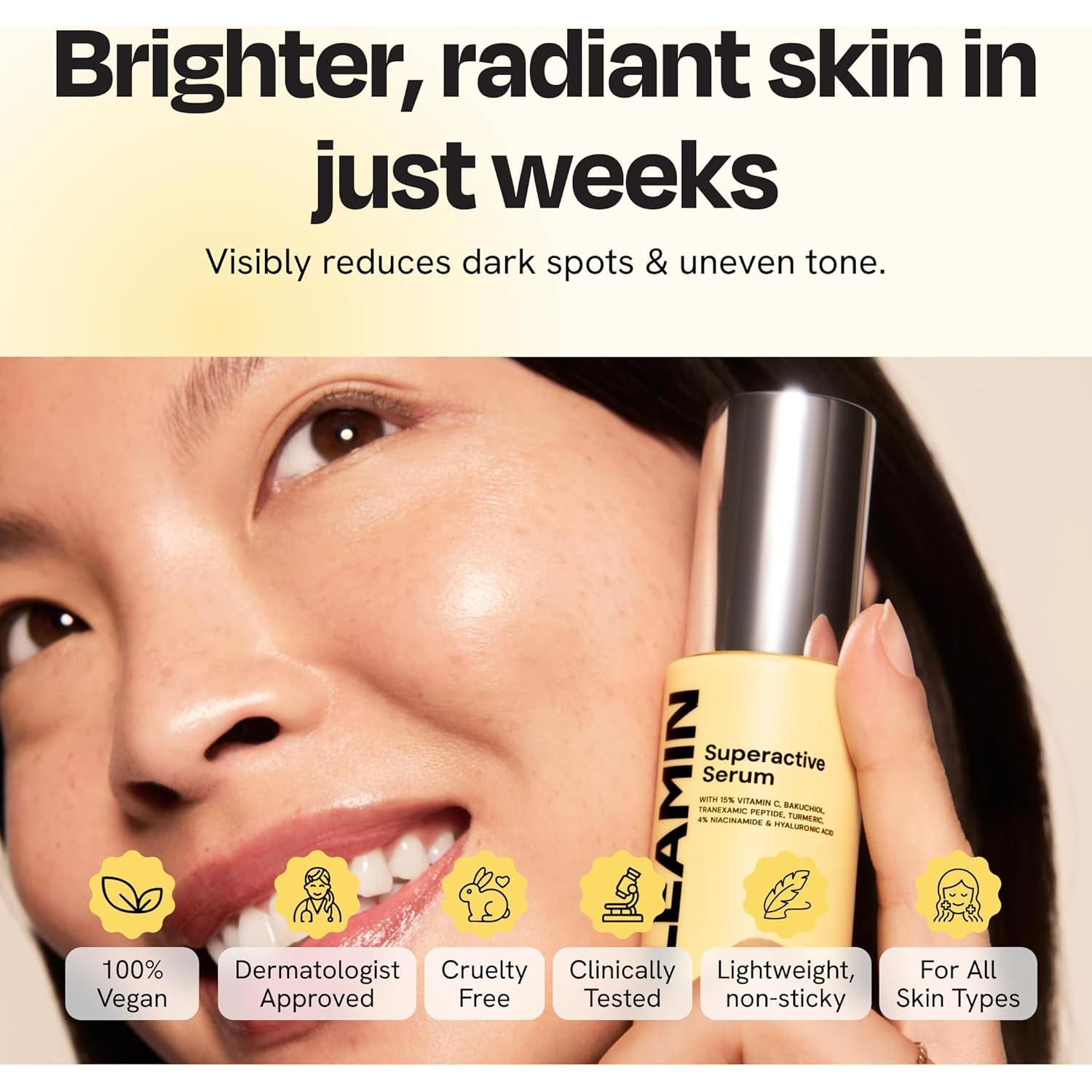 Suero Facial Iluminador Gleamin 15% Vitamina C 29.57 ml