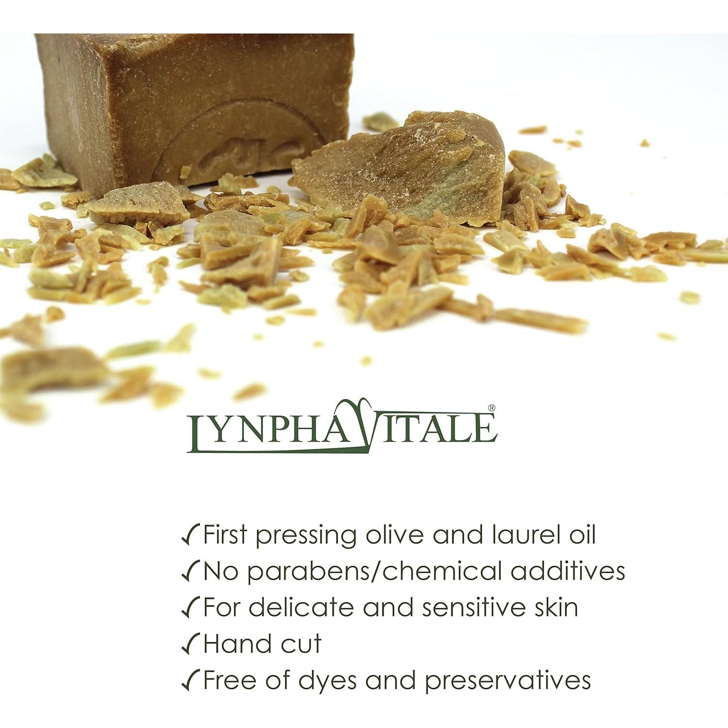 Jabón de Aleppo 200g Lynpha Vitale con Aceite de Oliva y Laurel