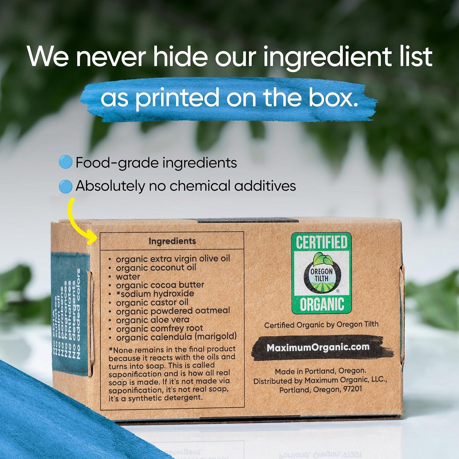 Jabón Orgánico para Eczema Maximum Organic 136g - Sin Fragancia