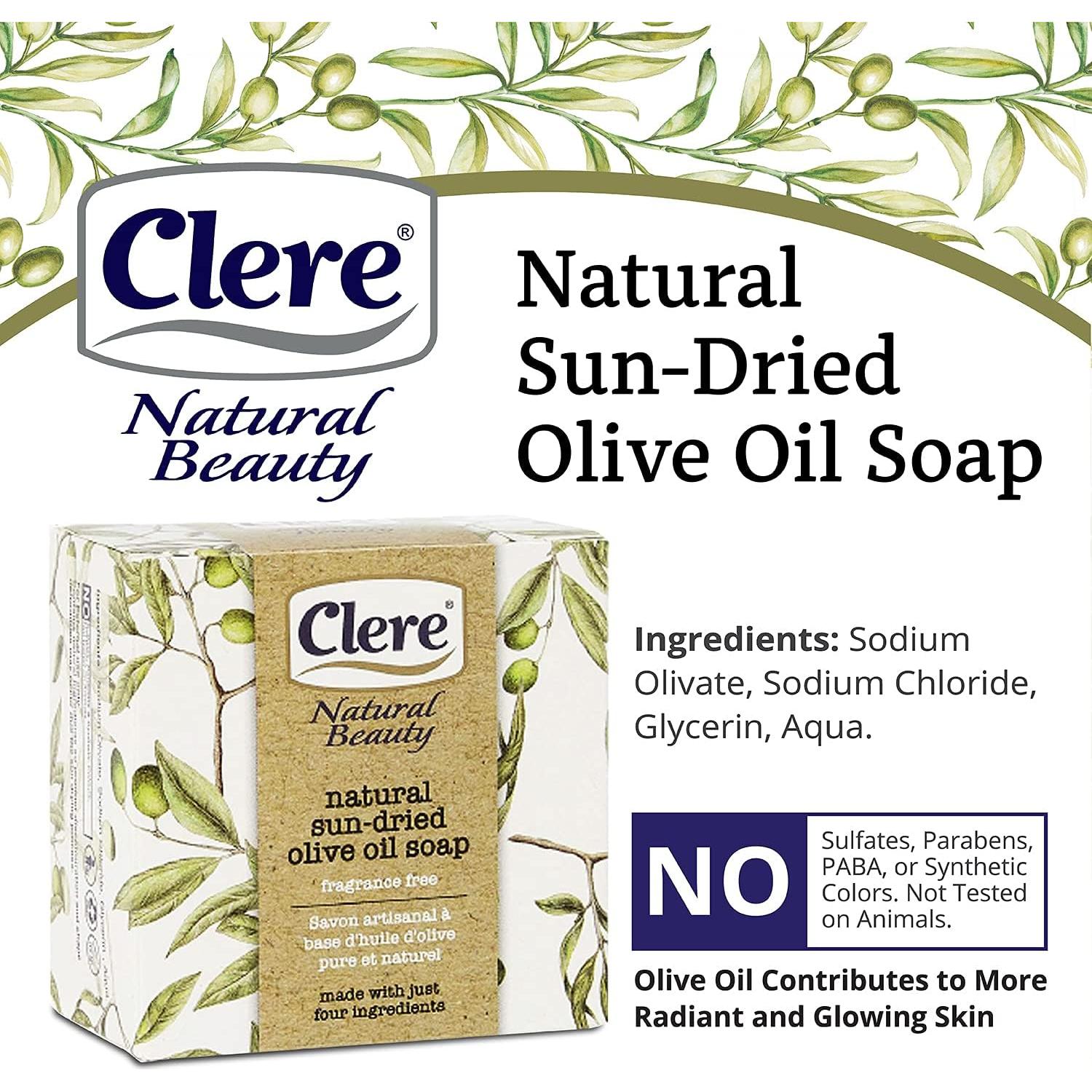 Jabón de Aceite de Oliva Clere 100% Natural Hecho a Mano 600g